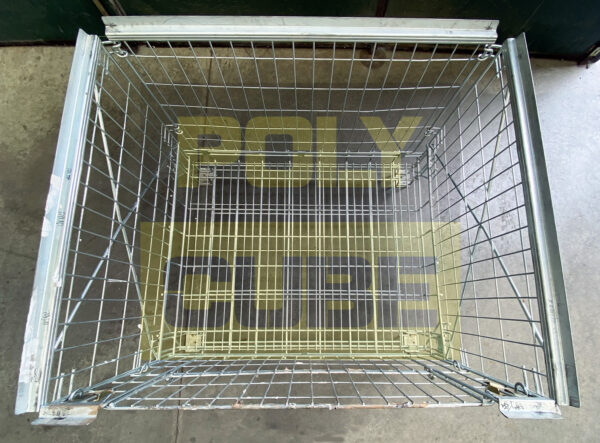 MC028-08 CESTE IN FILO D’ACCIAIO ZINCATO ABBATTIBILI SOVRAPPONIBILI mm 1230 X 1020 h900 - immagine 4