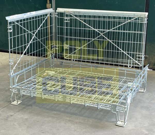 MC028-08 CESTE IN FILO D’ACCIAIO ZINCATO ABBATTIBILI SOVRAPPONIBILI mm 1230 X 1020 h900 - immagine 13