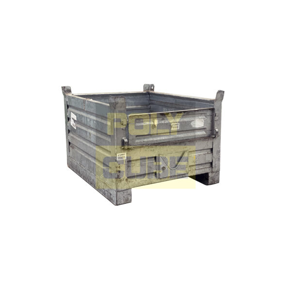 MC044-05 CONTENITORI IN LAMIERA SERIE PESANTE CON SPORTELLINO mm 1000x800 h670