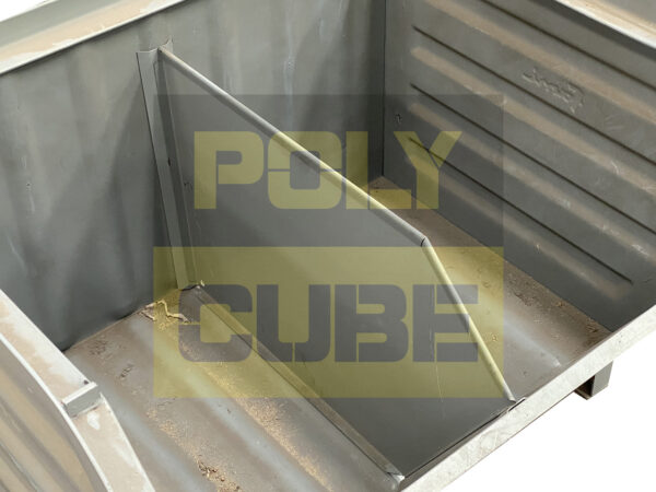 MC048-02 CONTENITORI INDUSTRIALI IN LAMIERA A BOCCA DI LUPO serie pesante mm 800X700 H600 - immagine 4