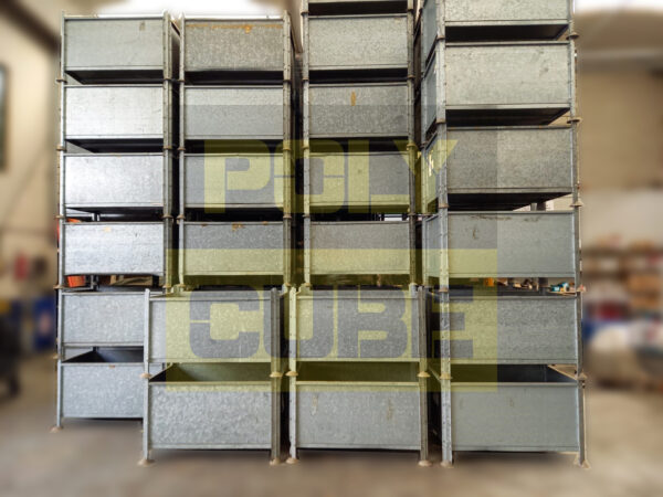 MC067-02 CONTENITORI INDUSTRIALI IN LAMIERA ZINCATA mm 1160X780 H720 - immagine 12