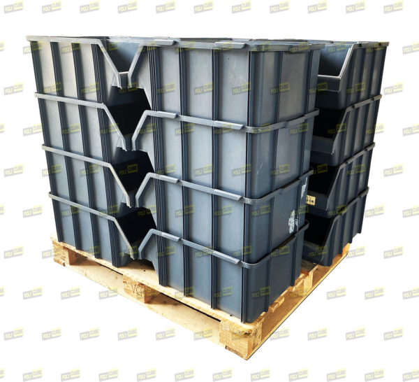PC017-14 CASSETTE A BOCCA DI LUPO IN PLASTICA versione media mm 570 X 437 H247 (Lotto da 18 pezzi) - immagine 8